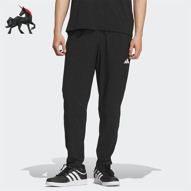 Adidas/阿迪达斯正品2025男士户外梭织运动休闲日常长裤KC6980