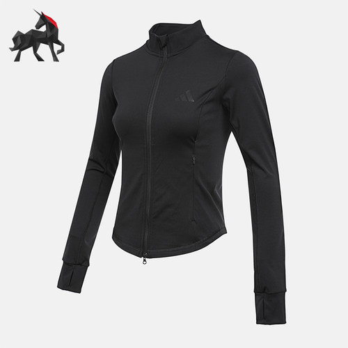 Adidas/阿迪达斯正品2025女士训练立领运动透气耐穿外套KF2666