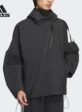 Adidas/阿迪达斯官方正品FUSTL P JKT2男士斜拉链时尚外套JN3424