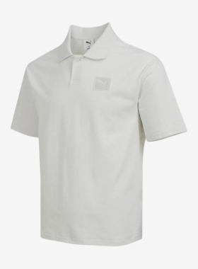 Puma/彪马官方正品ESSBadge短袖翻领男白色徽章POLO衫634869-05