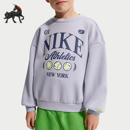 Nike/耐克正品Tennis Lifestyle小童休闲圆领印花卫衣IR8104-057