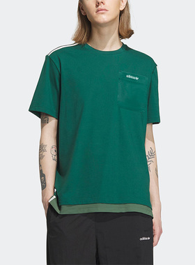 Adidas/阿迪达斯正品三叶草男子运动休闲透气短袖T恤IU4811