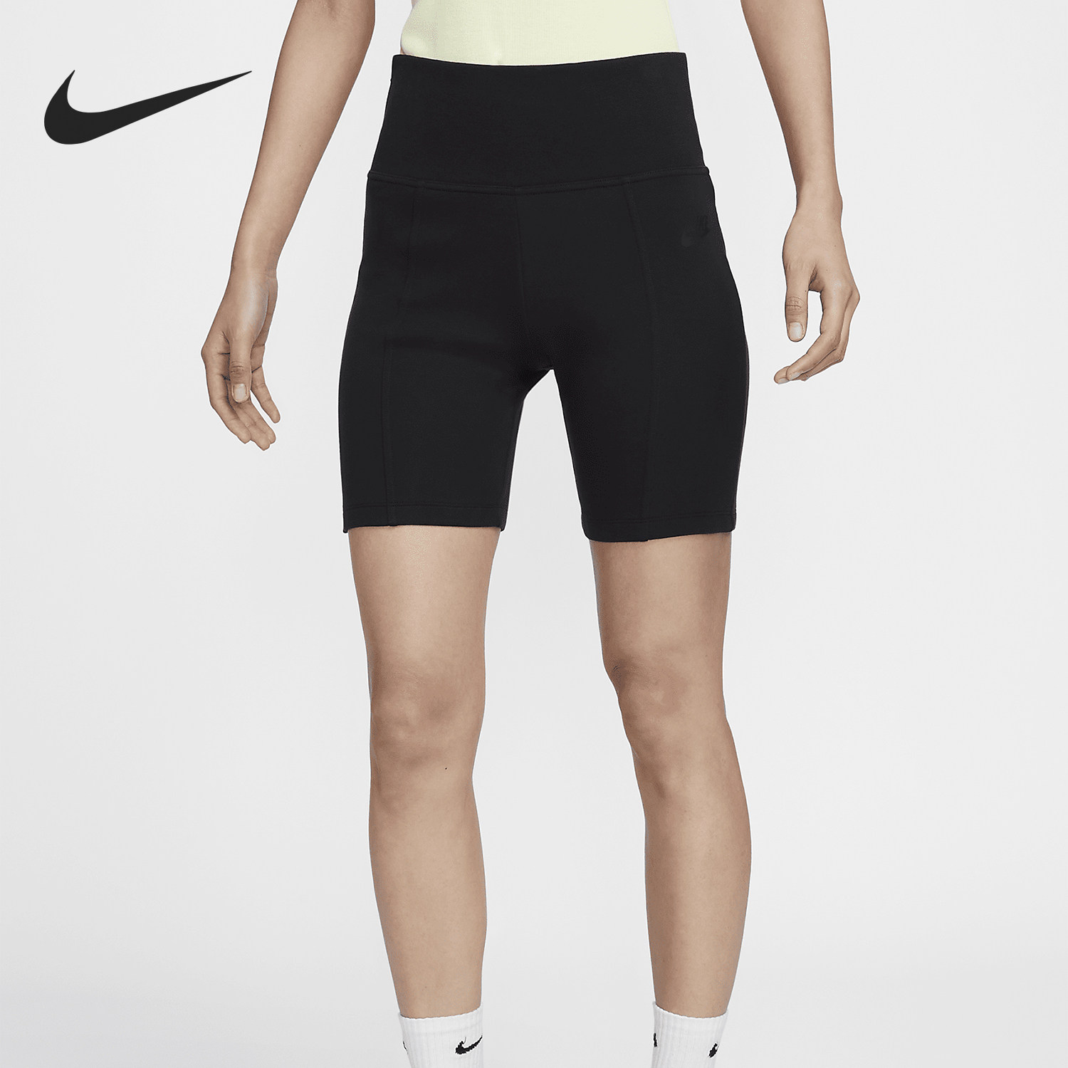 Nike/耐克官方正品新款女士全开侧拉链高腰骑行短裤FN2521-010