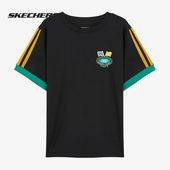 T恤 Skechers L221B142 新款 儿童休闲运动短袖 斯凯奇正品 夏季