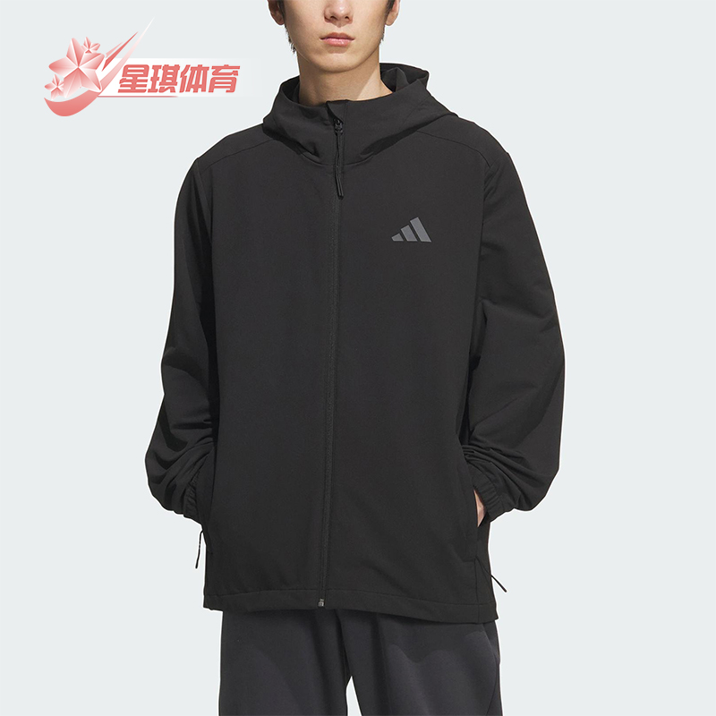 Adidas/阿迪达斯正品V SFT SHELL JK男女宽松连帽运动外套KF5222