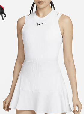 Nike/耐克正品Dri-FIT女士时尚透气网球运动连衣裙FD5660-100