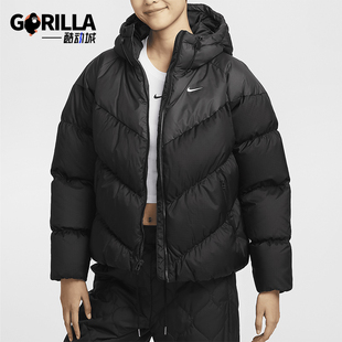 Nike Storm FIT女士保暖连帽宽松羽绒服HF7871 010 耐克正品