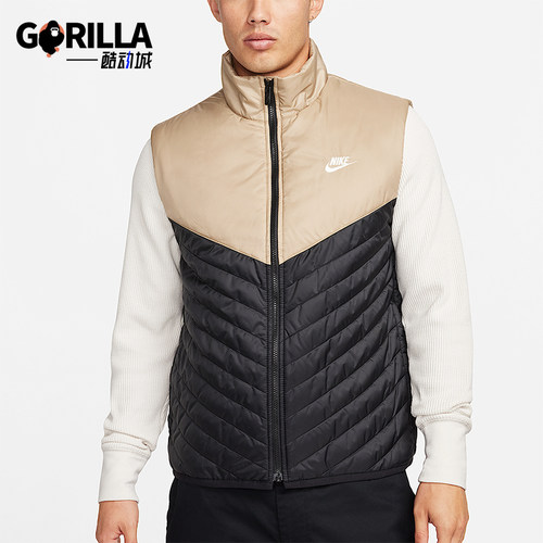 Nike/耐克正品Therma-FIT 男士运动拼接保暖立领棉马甲FB8202-010