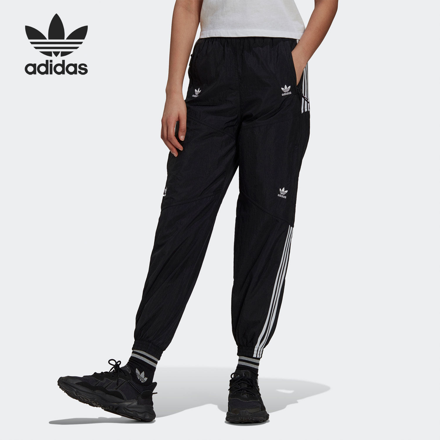Adidas/阿迪达斯官方正品三叶草休闲透气运动宽松束脚长裤 H22870,运动服/休闲服装,运动长裤,淘宝优惠券,粉丝福利购,淘宝优惠卷