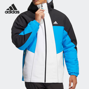 阿迪达斯官方正品 Adidas 2021秋冬款 男子运动保暖棉服外套HC0285