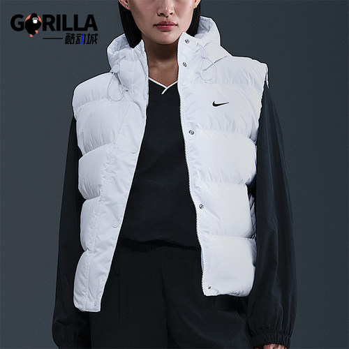 Nike/耐克正品Sportswear女士休闲保暖宽松羽绒马甲IH1010-100