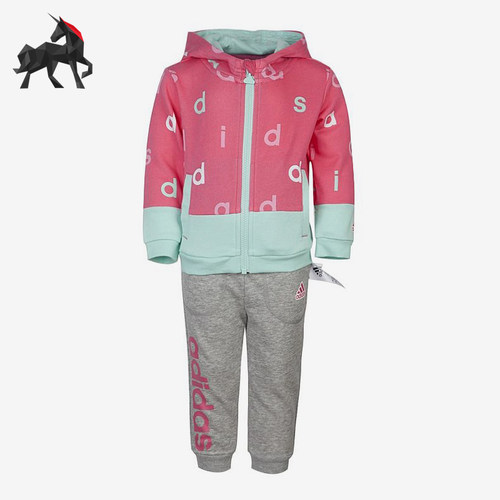 Adidas/阿迪达斯正品婴童休闲时尚简约长袖运动套装AY4631