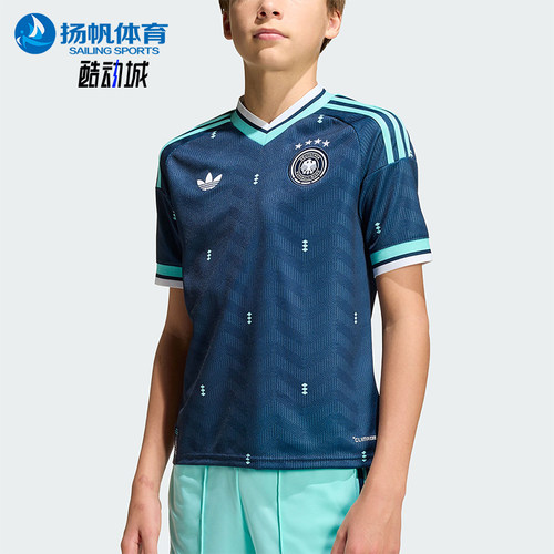 Adidas/阿迪达斯正品三叶草大童运动复古球迷版足球短袖T恤JZ4569
