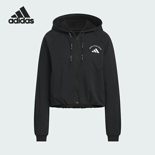 JACKET女士运动连帽针织外套KC2662 KNIT Adidas 阿迪达斯正品