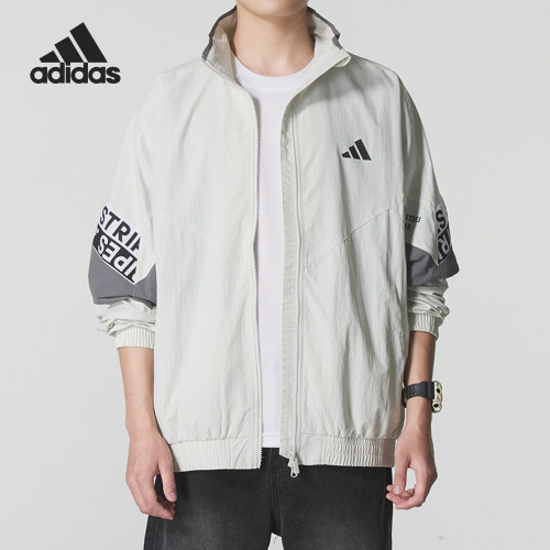 Adidas/阿迪达斯正品春秋男士拉链立领宽松户外夹克外套KA1264
