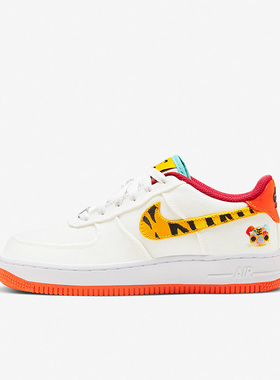 Nike/耐克正品AIR FORCE 1 AF1新年女子GS大童休闲板鞋DQ4502-171