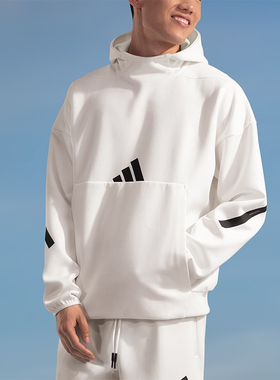 Adidas/阿迪达斯正品秋季新款男士保暖连帽卫衣JF2454