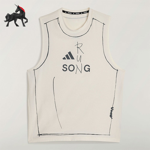 Adidas/阿迪达斯正品夏季男士运动跑步圆领经典舒适背心T恤KT0775