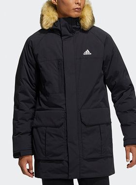 Adidas/阿迪达斯正品秋季新款男子连帽保暖羽绒服H20761