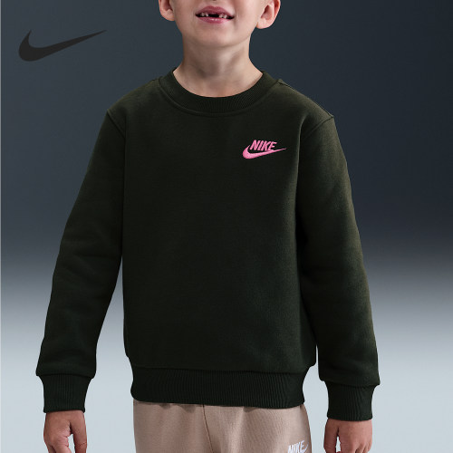 Nike/耐克正品Mini Me幼童运动校园风加绒圆领柔软上衣IQ2808-355