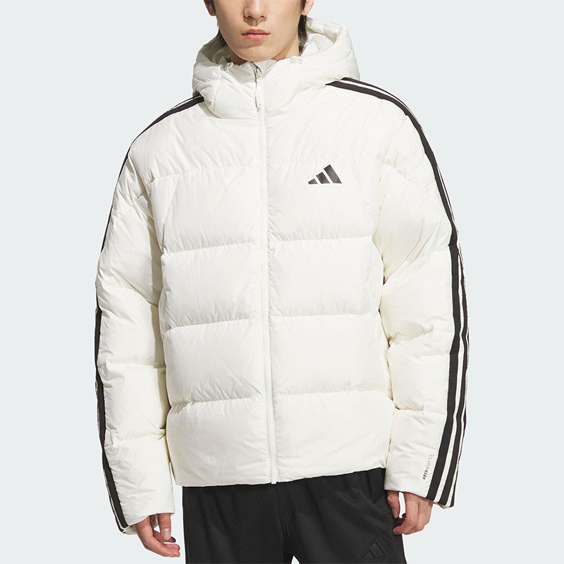 Adidas/阿迪达斯正品3S PUFF D JKT男士连帽保暖日常羽绒服KC2494