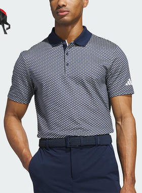 Adidas/阿迪达斯正品新款男士透气经典高尔夫翻领POLO衫JH1344