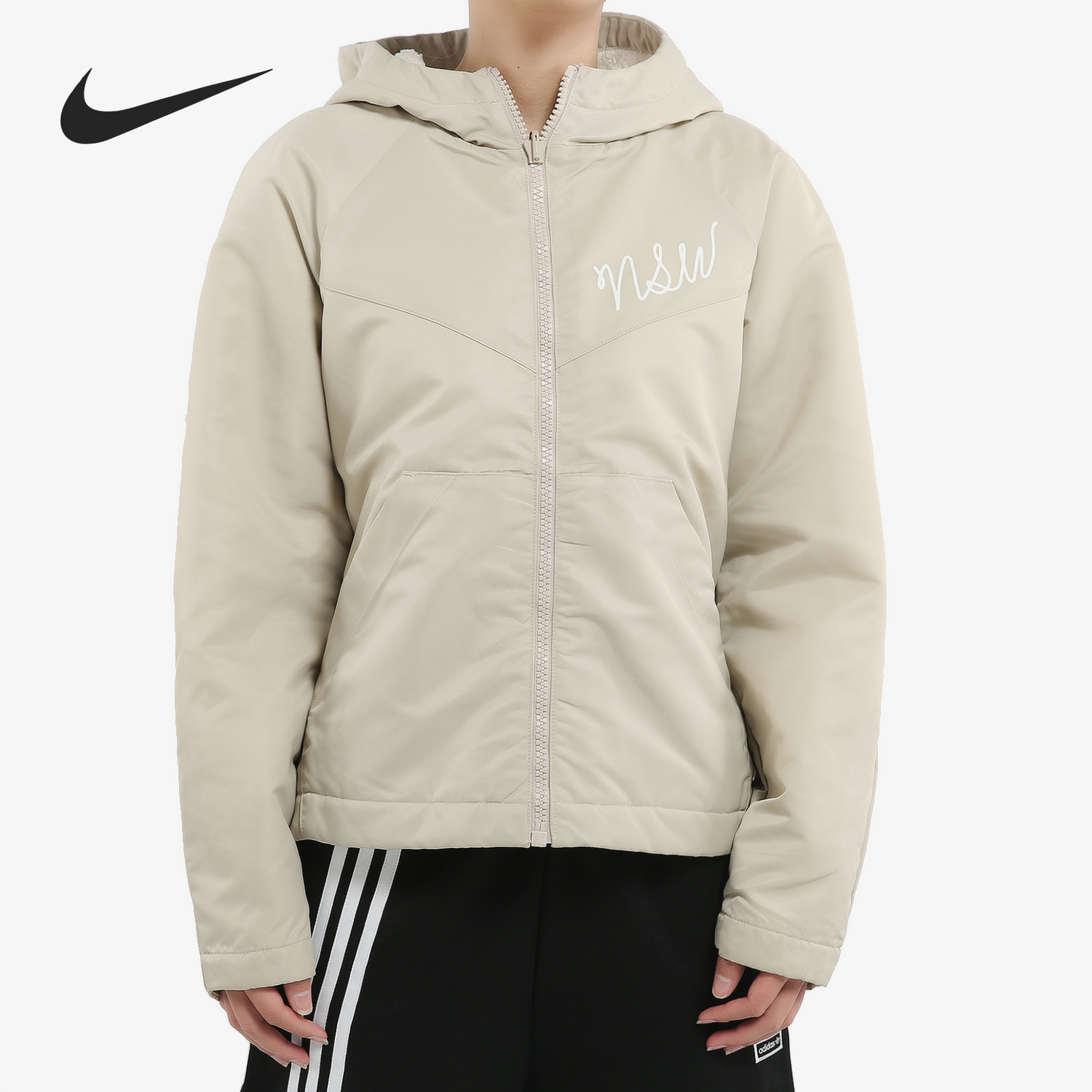 Nike/耐克正品女子羊羔绒两面穿防风保暖棉服休闲外套941908-031