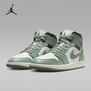 Nike/耐克官方正品Air Jordan 1 Mid女士运动缓震板鞋BQ6472-130