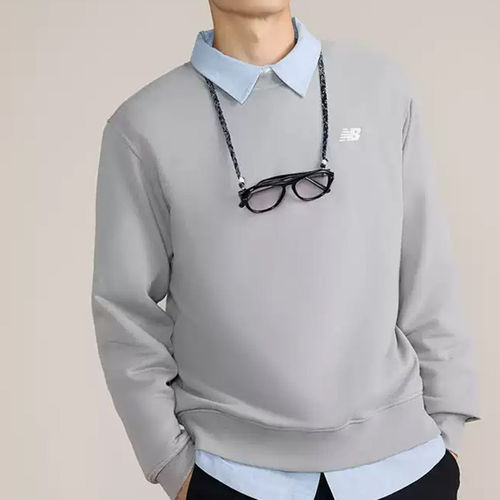 New Balance新百伦正品男圆领套头舒适休闲运动卫衣AMT43369-TAG