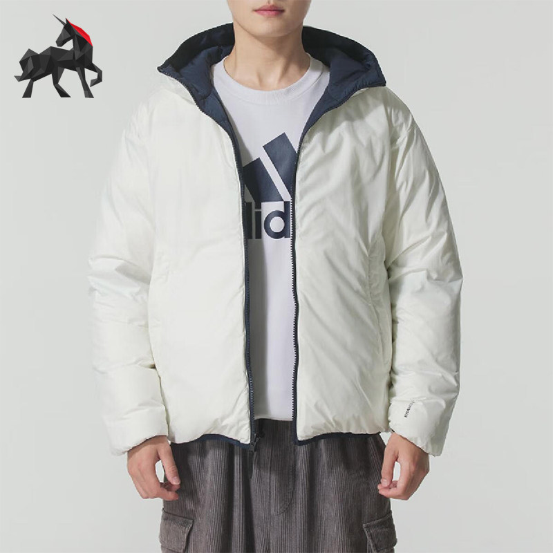 Adidas/阿迪达斯正品2025男士时尚双面穿保暖休闲羽绒服KC2491,运动服/休闲服装,运动羽绒服,淘宝优惠券,粉丝福利购,淘宝优惠卷