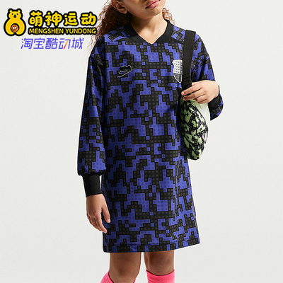 Nike/耐克正品新款儿童梭织套头时尚经典长袖连衣裙IO3127-010