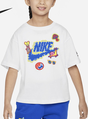 Nike/耐克正品新款小童印花透气时尚短袖T恤FV2540-100