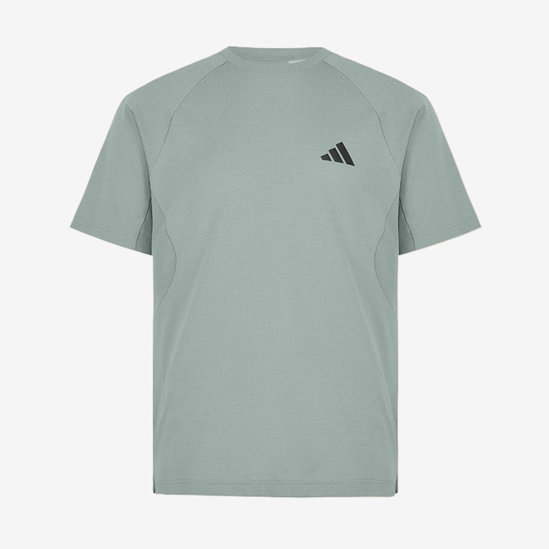 Adidas/阿迪达斯正品新款男灰绿色训练凉感经典速干短袖T恤IA6094