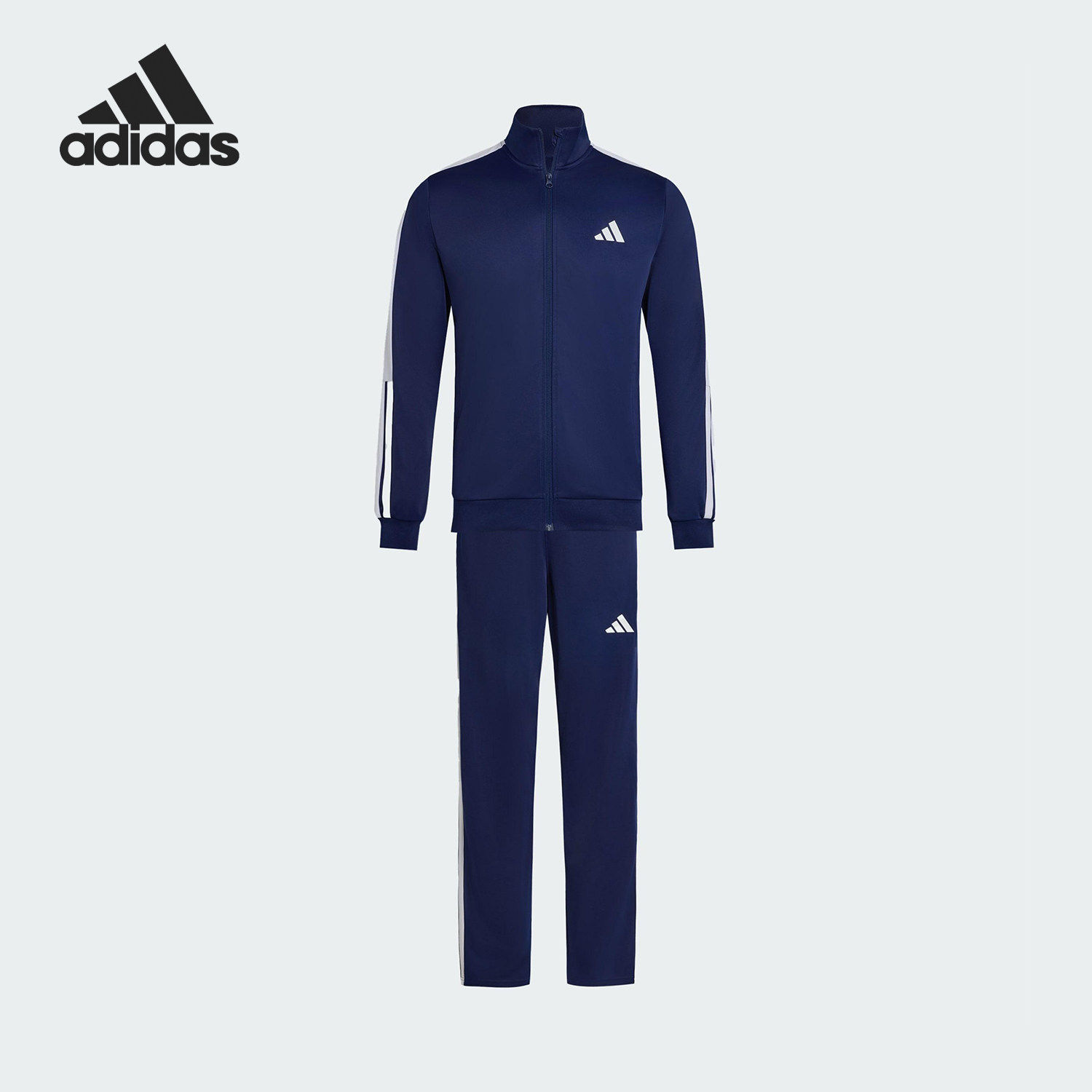 Adidas/阿迪达斯正品2026春季款男女立领直筒运动套装KC6985