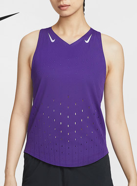 Nike/耐克正品Dri-FIT女士透气运动网眼跑步背心FN2505-547