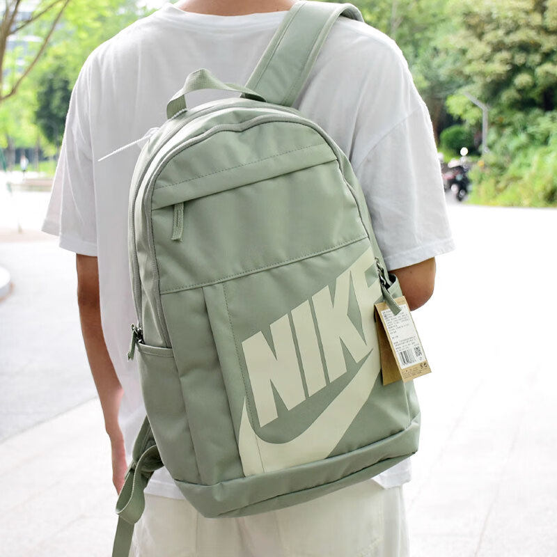 Nike耐克正品绿色双肩包中学生书包新款运动包男女休闲背包登山包