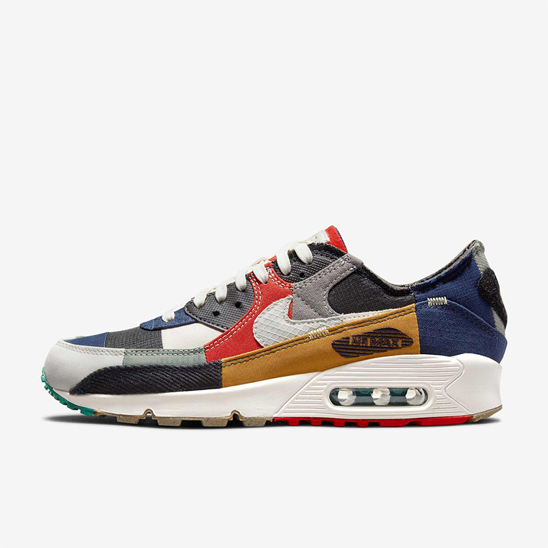 Nike/耐克正品Air Max 90 QS男女牛仔补丁跑步鞋DJ4878-400