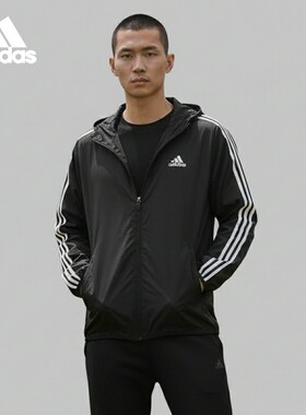 Adidas/阿迪达斯正品新款男子梭织休闲舒适夹克外套GK9026