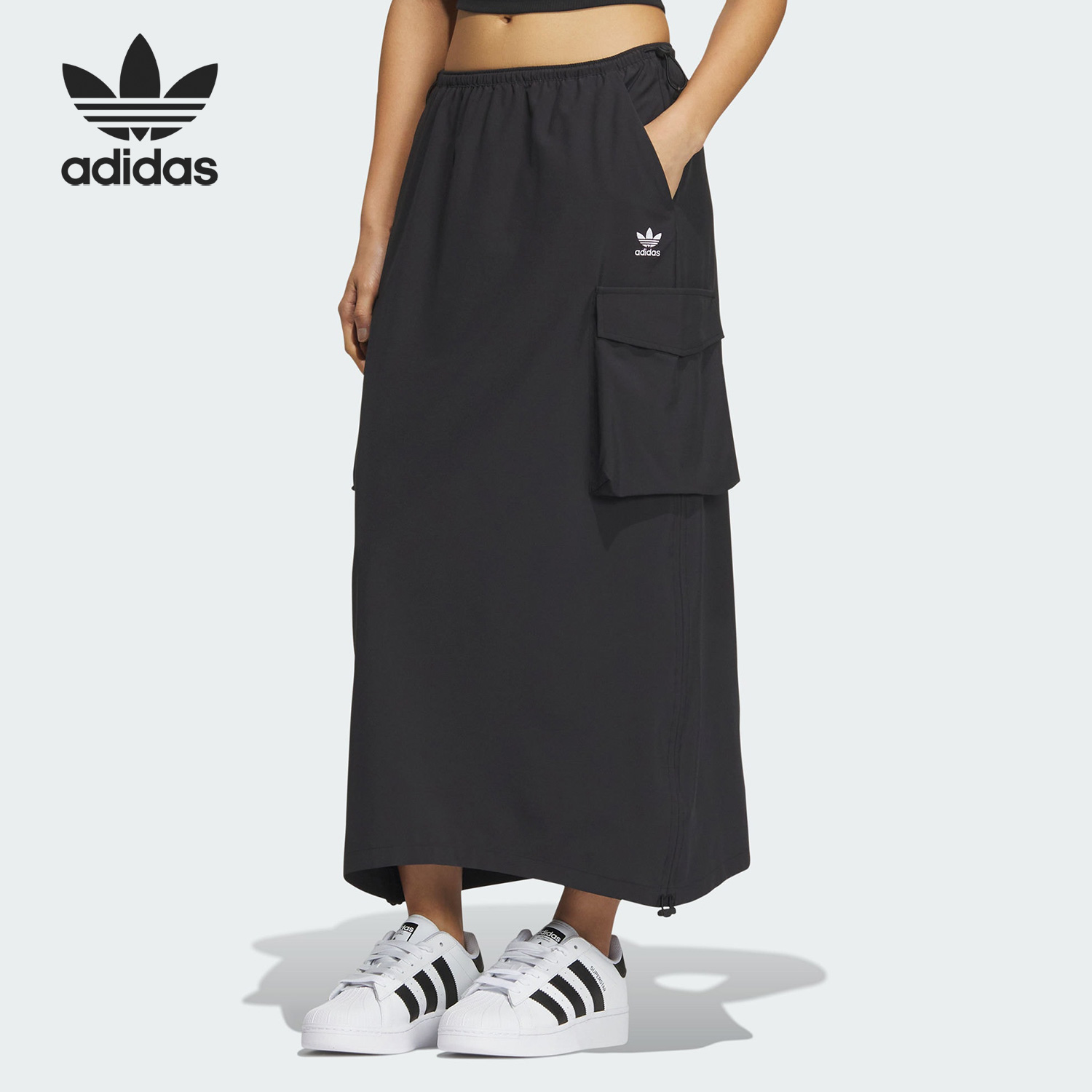 阿迪達斯三葉草女子運動半身裙