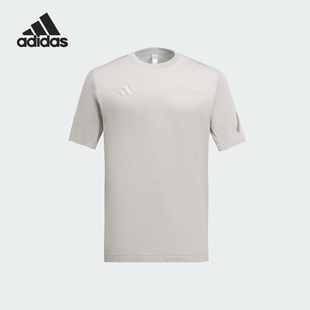 圆领透气日常短袖 Adidas JW3481 TEE男士 SIL 阿迪达斯正品 MER