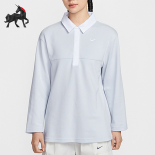 T恤IF0358 Nike 翻领套头长袖 Sportswear女士运动经典 043 耐克正品