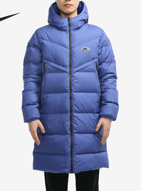 Nike/耐克官方正品男子中长款保暖防风连帽运动羽绒服CU4409-430