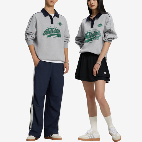 Adidas阿迪达斯正品俱乐部男女长袖撞色纽扣运动运动POLO衫LD8825