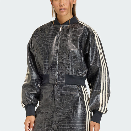 Adidas/阿迪达斯正品三叶草女士时尚宽松短款立领夹克外套KE5035