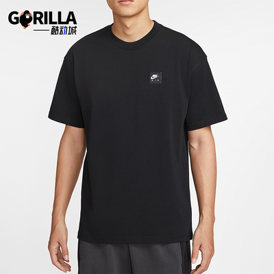 Nike/耐克正品夏季男士圆领宽松运动印花针织透气短袖HQ9249-010