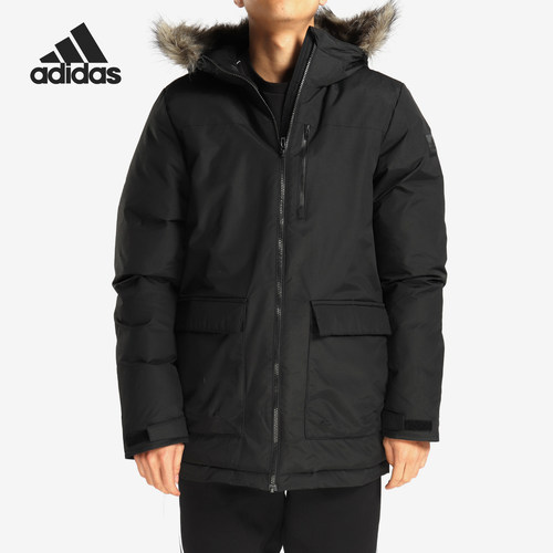 阿迪达斯男子连帽户外运动棉服