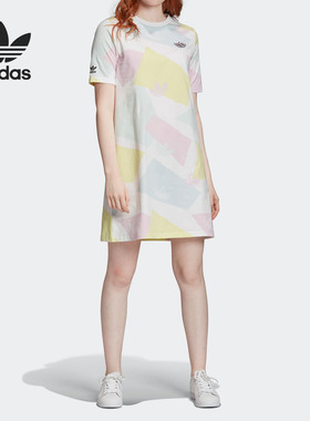 Adidas/阿迪达斯正品Graphic Dress三叶草女子连衣裙 GK3676
