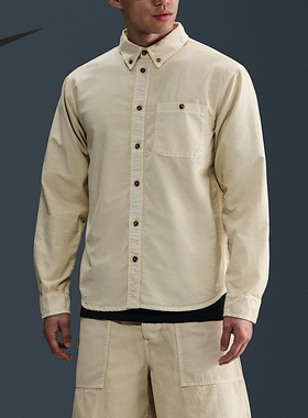 Nike/耐克官方正品2025男士翻领经典舒适透气休闲衬衫HJ7271-234