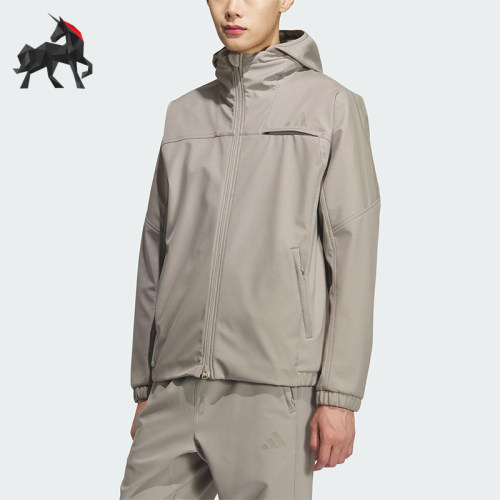Adidas/阿迪达斯正品2025冬季款男士运动连帽耐穿休闲外套KQ8526