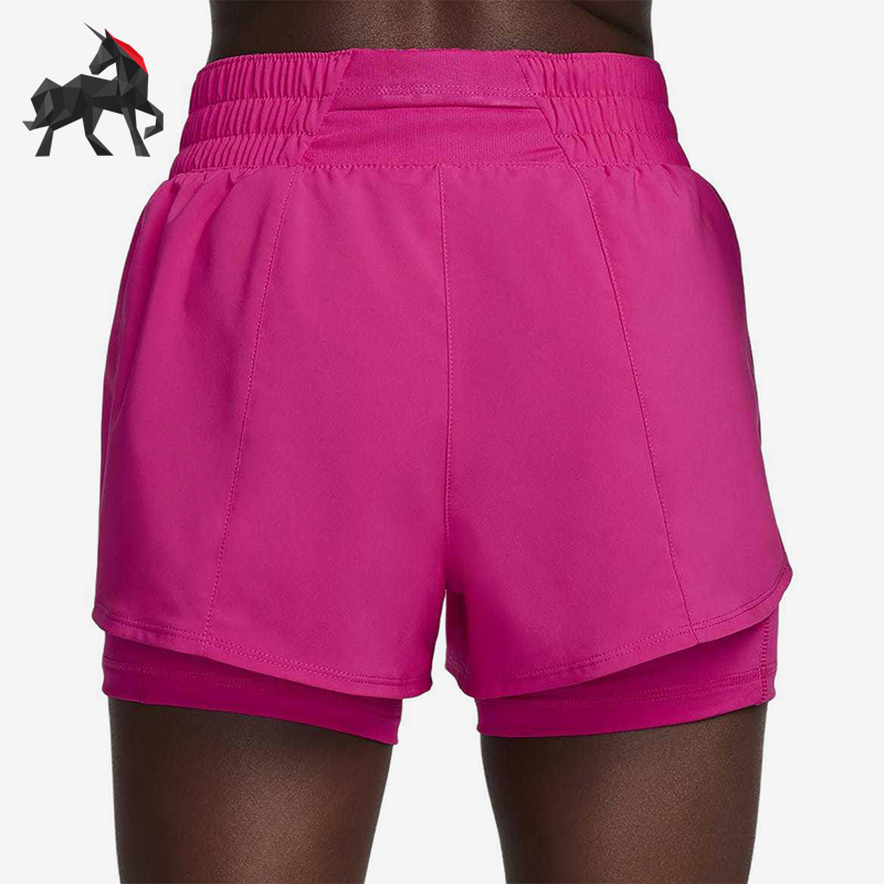 Nike/耐克正品2025女士运动二合一梭织印花跑步短裤DX6013-615